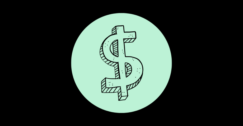 Cost of Custom Software Development: How Transparent Process Leads to Accurate Project Estimates 1 black babkgorund with green money sign