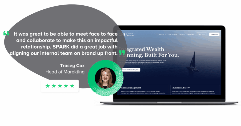 From Outdated to Luxury: CIG's Website Transformation Story 1 CIG Capital Advisors Client Quote